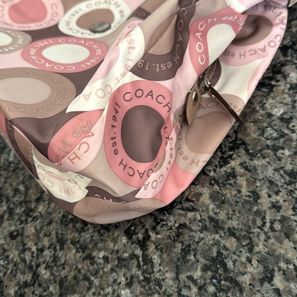 Coach snaphead sateen  Pink and Brown Retro Hobo Bag NWOT - Picture 16 of 16